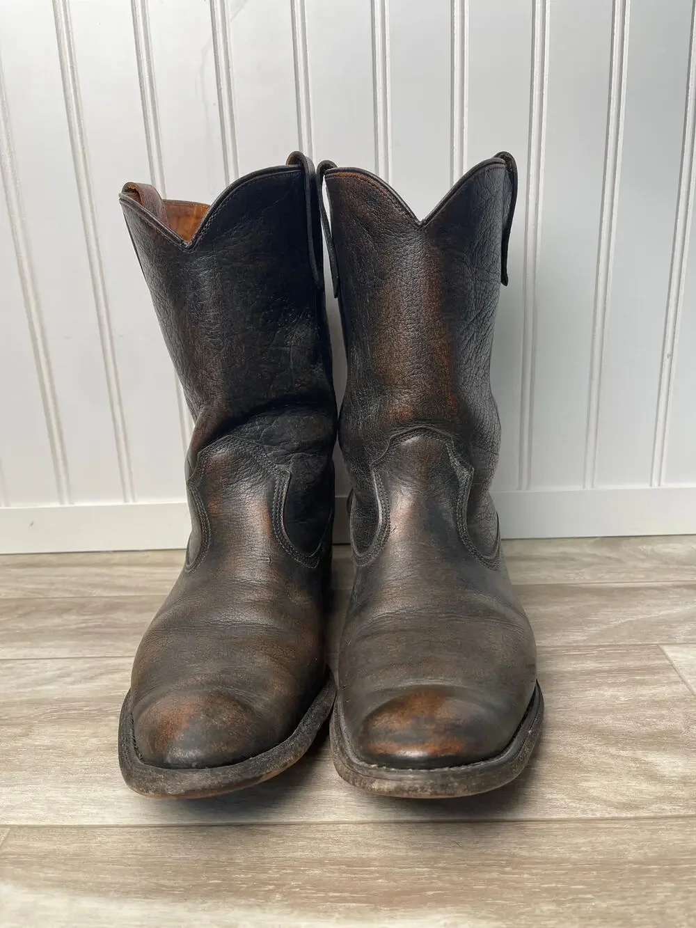Boots Roper Size 8 BF Goodrich Steerhide 660 Combination Last USA Brown VTG